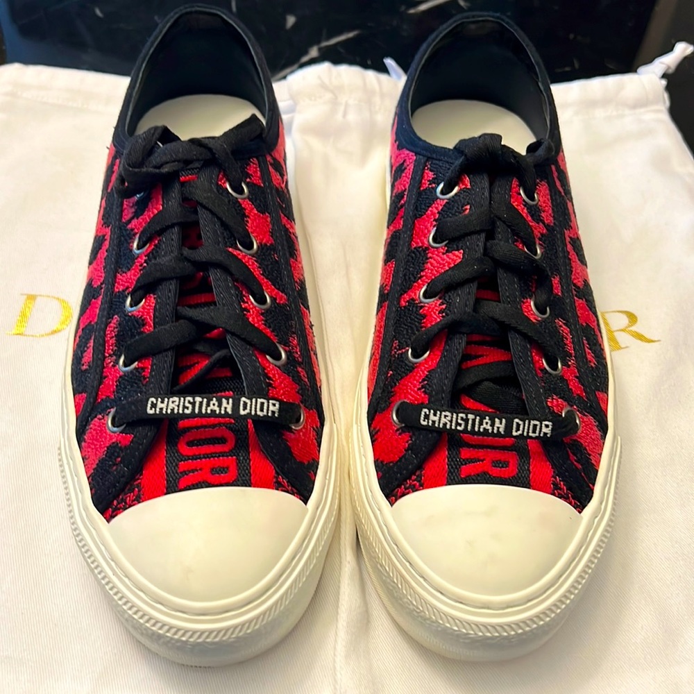 Christian Dior Women’s Walk’n’Dior Canvas Animal Print Sneakers